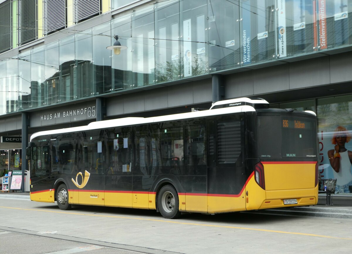 (249'893) - PostAuto Ostschweiz - TG 158'220/PID 11'925 - MAN am 12. Mai 2023 beim Bahnhof Frauenfeld