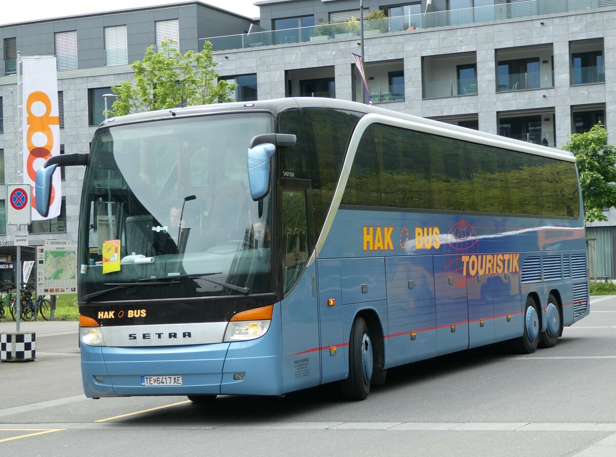 (250'258) - Aus Nordmazedonien: Hak Bus, Tetovo - TE 6417-AE - Setra am 19. Mai 2023 beim Bahnhof Interlaken Ost