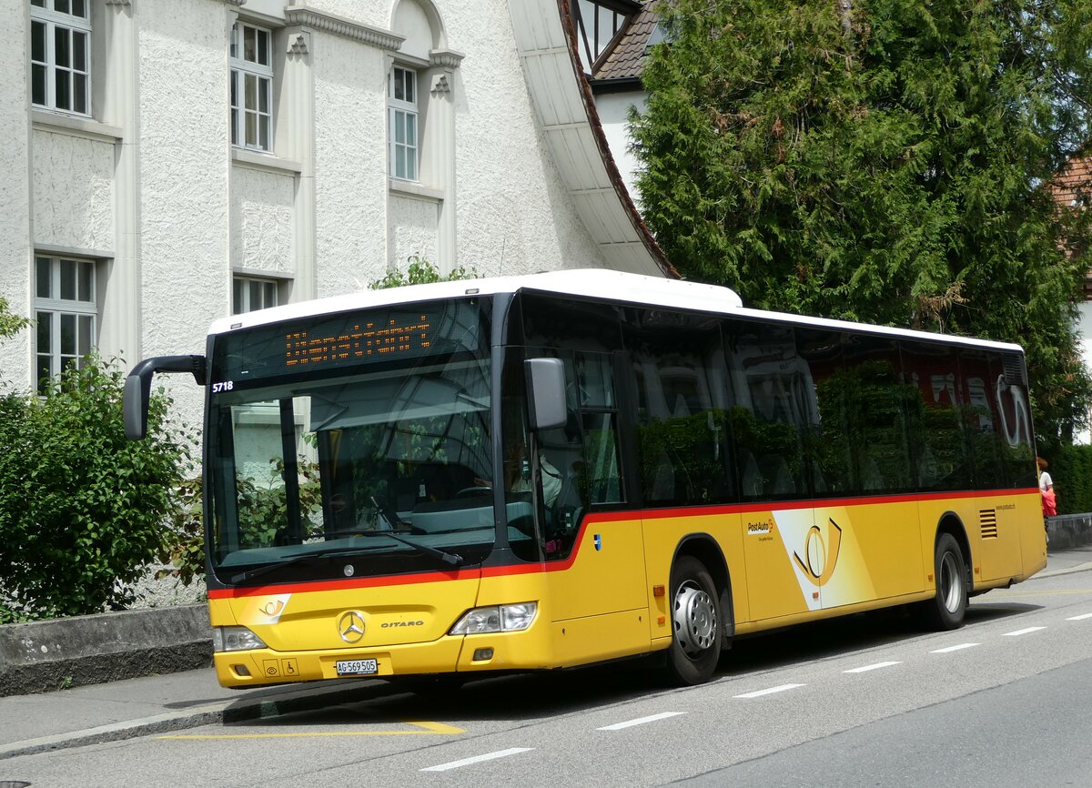 (251'801) - PostAuto Nordschweiz - AG 569'505/PID 5718 - Mercedes (ex Brem, Wlflinswil) am 20. Juni 2023 beim Bahnhof Aarau