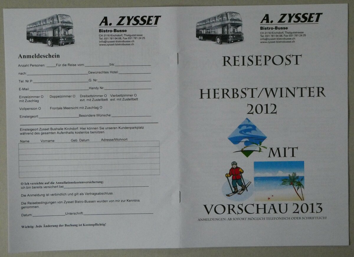 (252'249) - Zysset-Reisepost 2012 am 2. Juli 2023 in Thun