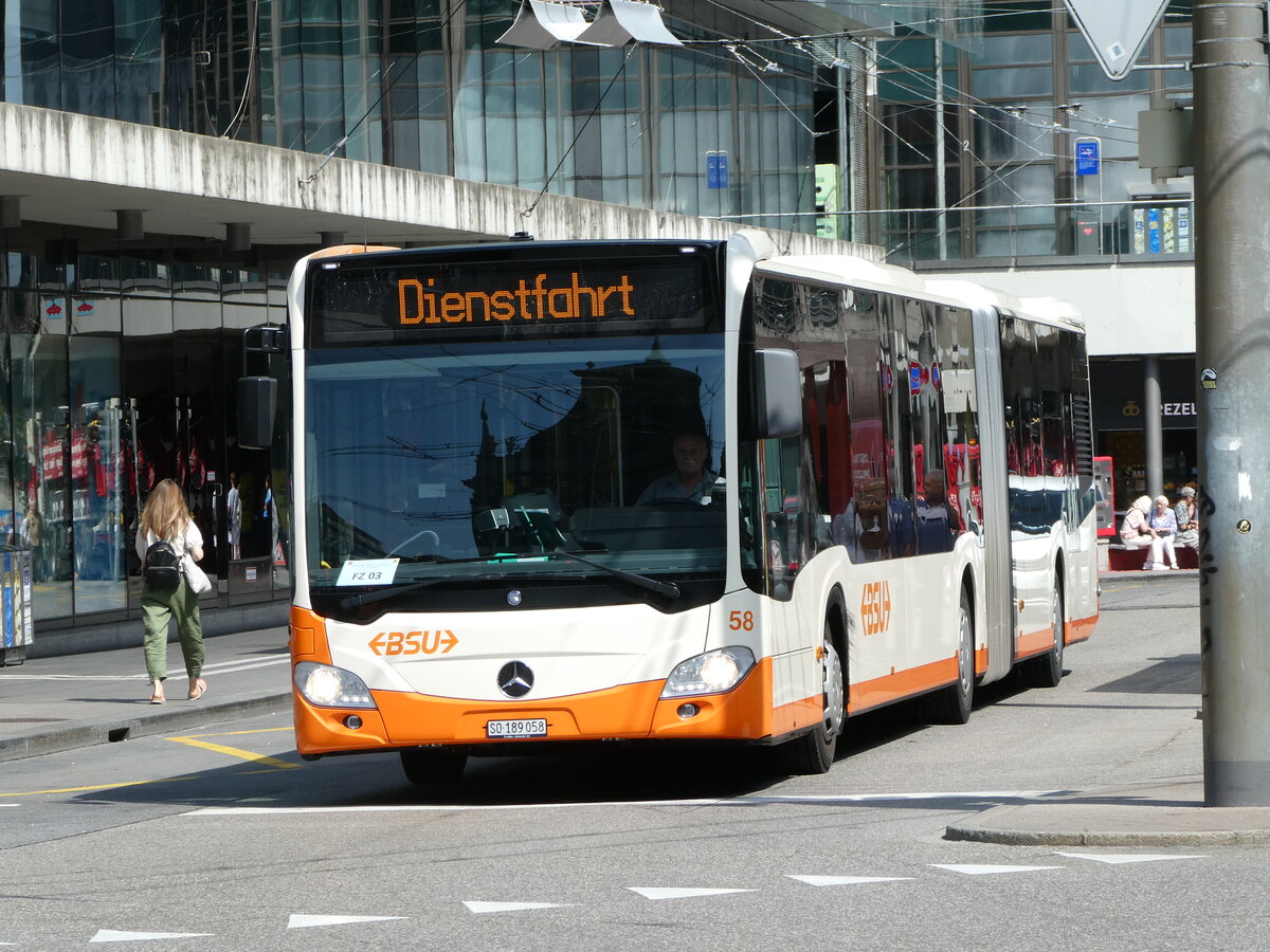 (252'789) - BSU Solothurn - Nr. 58/SO 189'058 - Mercedes am 19. Juli 2023 beim Bahnhof Bern