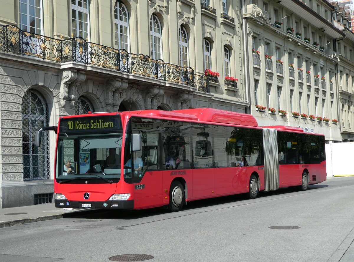 (252'966) - Bernmobil, Bern - Nr. 847/BE 671'847 - Mercedes am 24. Juli 2023 in Bern, Bundesplatz