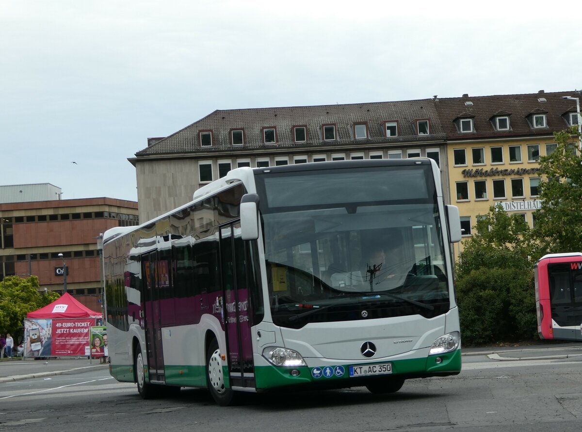 (254'352) - Burlein, Abtswind - KT-AC 350 - Mercedes am 29. August 2023 beim Bahnhof Wrzburg
