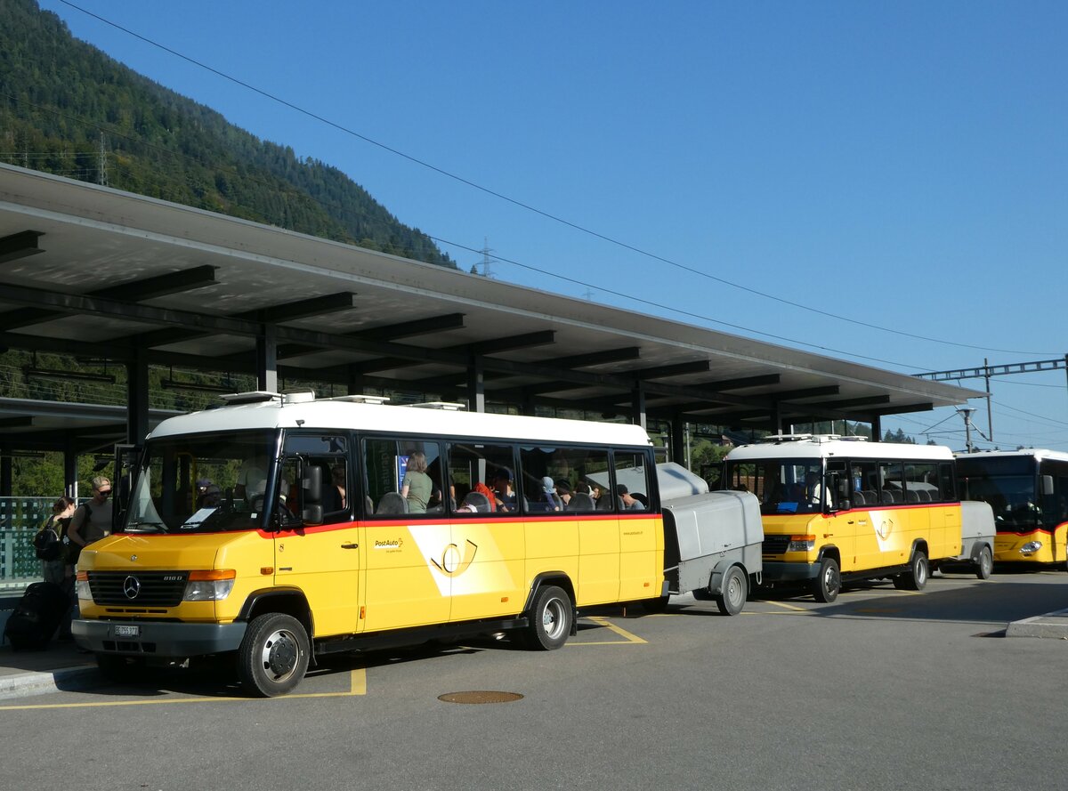 (255'039) - PostAuto Bern - BE 755'377/PID 5683 - Mercedes/Kusters am 10. September 2023 beim Bahnhof Reichenbach