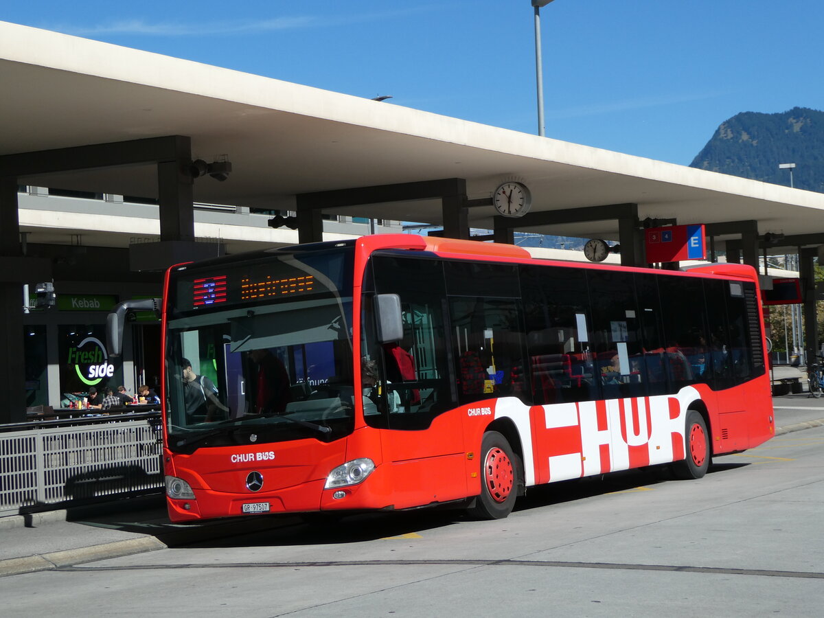 (255'596) - Chur Bus, Chur - Nr. 7/GR 97'507 - Mercedes am 26. September 2023 beim Bahnhof Chur