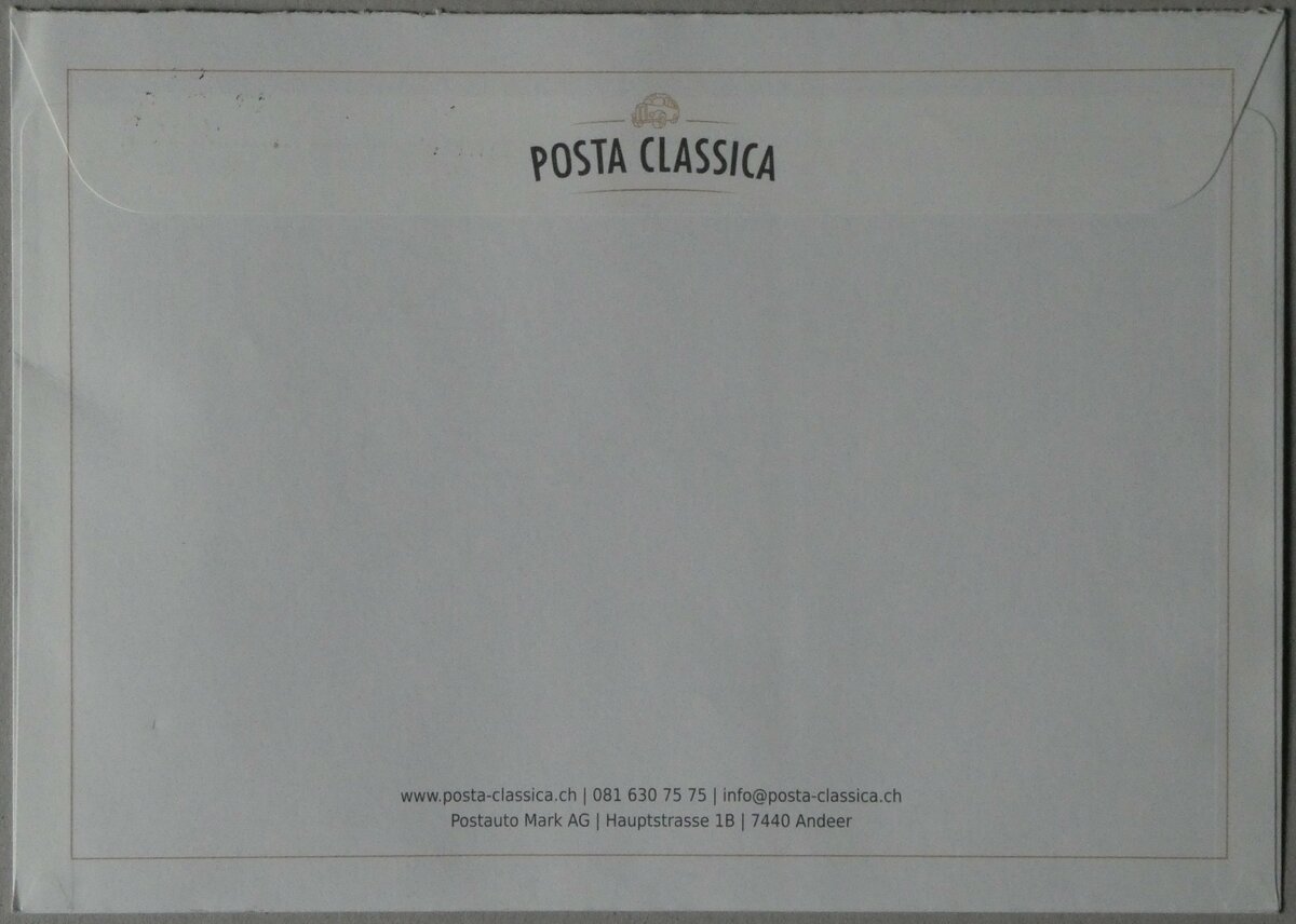 (256'533) - Posta Classica-Briefumschlag vom 11. Juli 2022 am 29. Oktober 2023 in Thun (Rckseite)