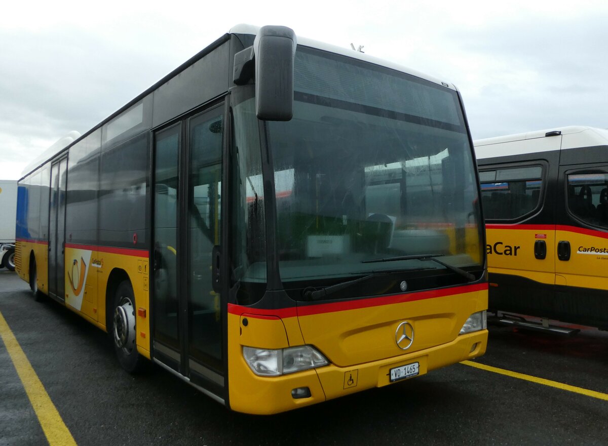 (257'164) - CarPostal Ouest - VD 1465/PID 5004 - Mercedes (ex TPB, Sdeilles) am 19. November 2023 in Kerzers, Interbus
