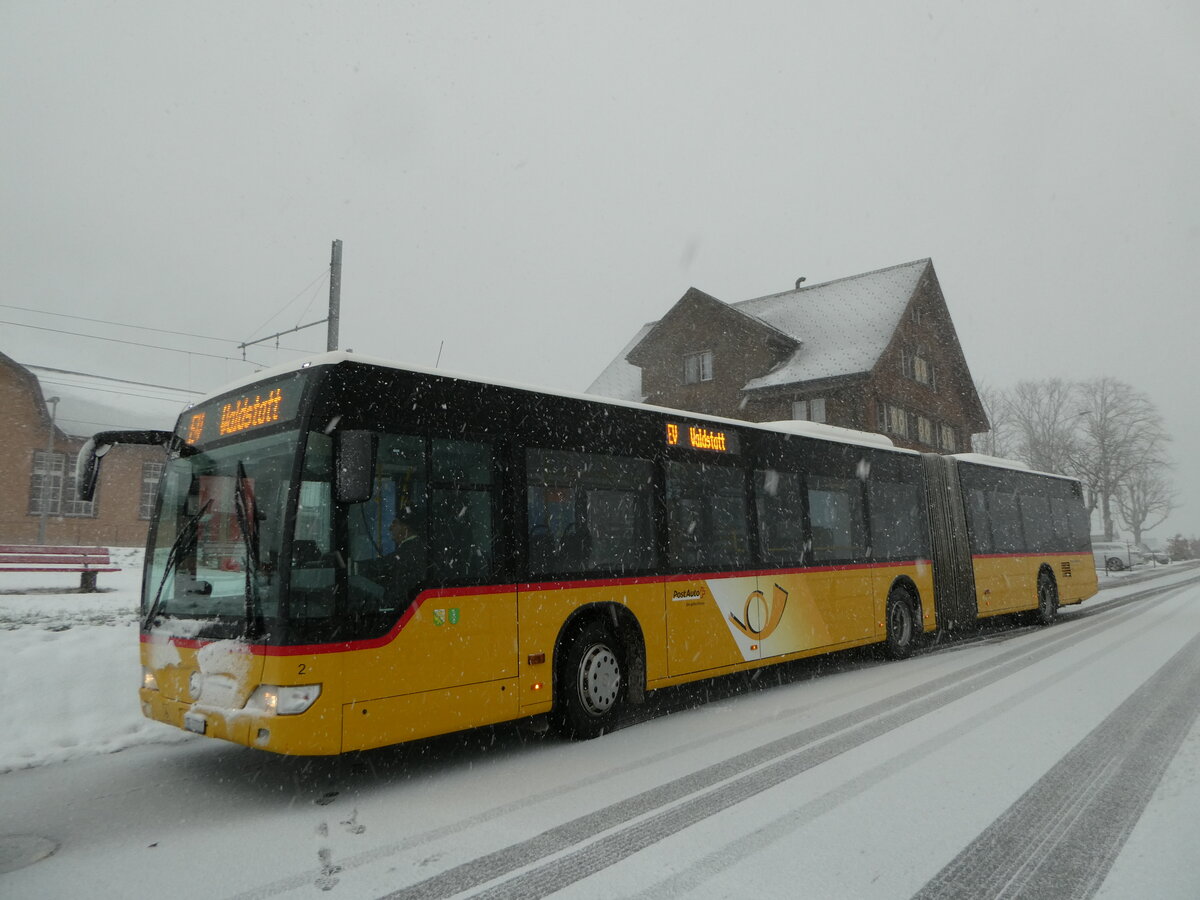 (257'301) - Eurobus, Arbon - Nr. 2/TG 27'701/PID 5545 - Mercedes am 28. November 2023 beim Bahnhof Wasserauen