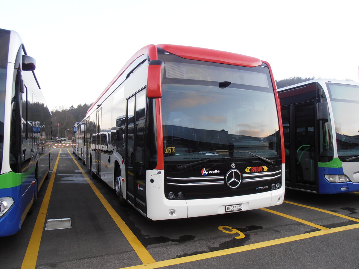 (257'691) - RVBW Wettingen - Nr. 66/AG 362'423 - Mercedes am 16. Dezember 2023 in Winterthur, Daimler Buses