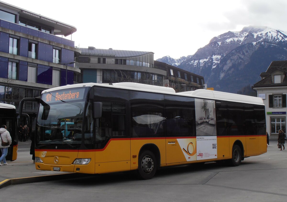 (257'987) - PostAuto Bern - BE 610'544/PID 5417 - Mercedes (ex BE 538'988; ex BE 637'781) am 29. Dezember 2023 beim Bahnhof Interlaken West