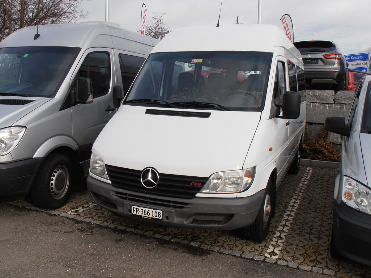 (258'088) - Interbus, Kerzers - FR 366'108 - Mercedes am 1. Januar 2024 in Kerzers, Interbus