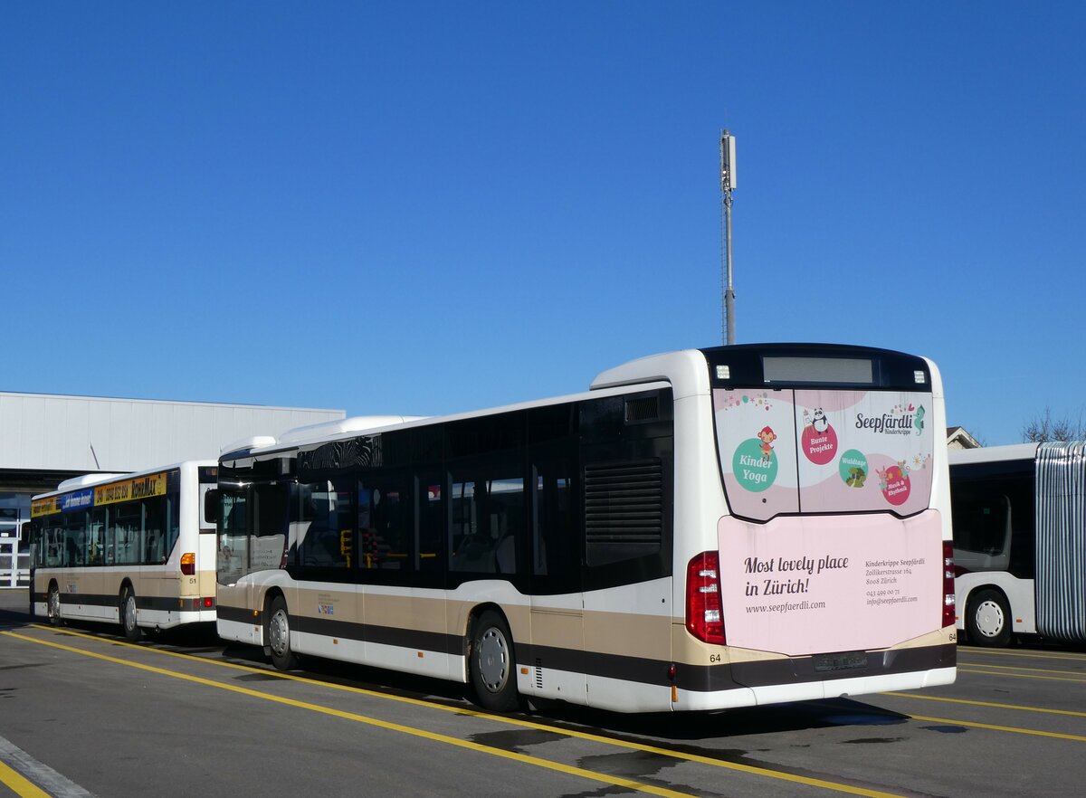 (259'071) - AZZK Zollikon - Nr. 64 - Mercedes am 3. Februar 2024 in Winterthur, Daimler Buses