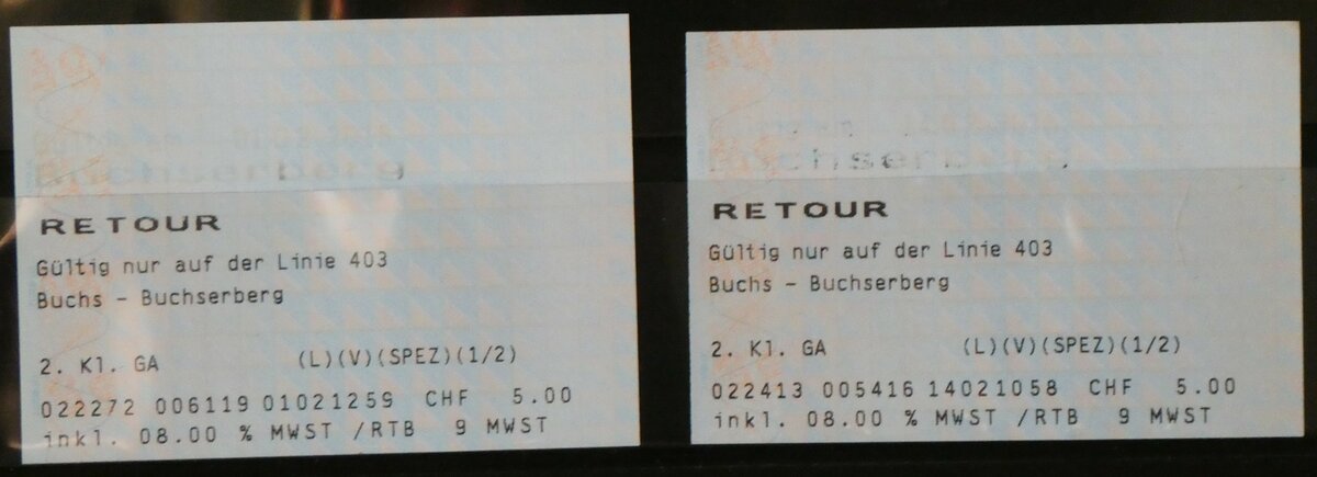 (259'129) - RTB-Einzelbillette am 4. Februar 2024 in Thun