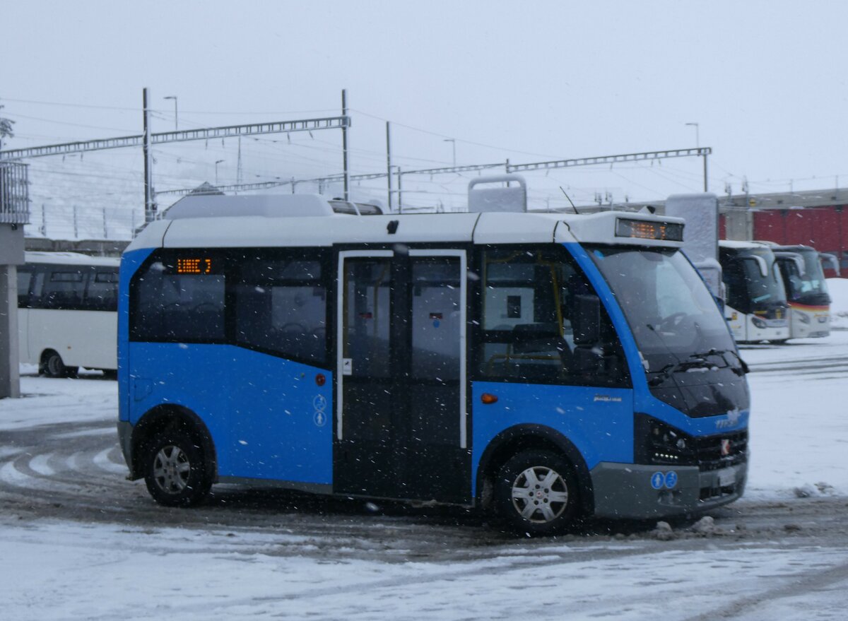 (259'538) - Thur-Taxi, Weinfelden - TG 149'322 - Karsan am 23. Februar 2024 in Andermatt, Bahnhofplatz (Einsatz Andermatt-Urserntal Tourismus, Andermatt)