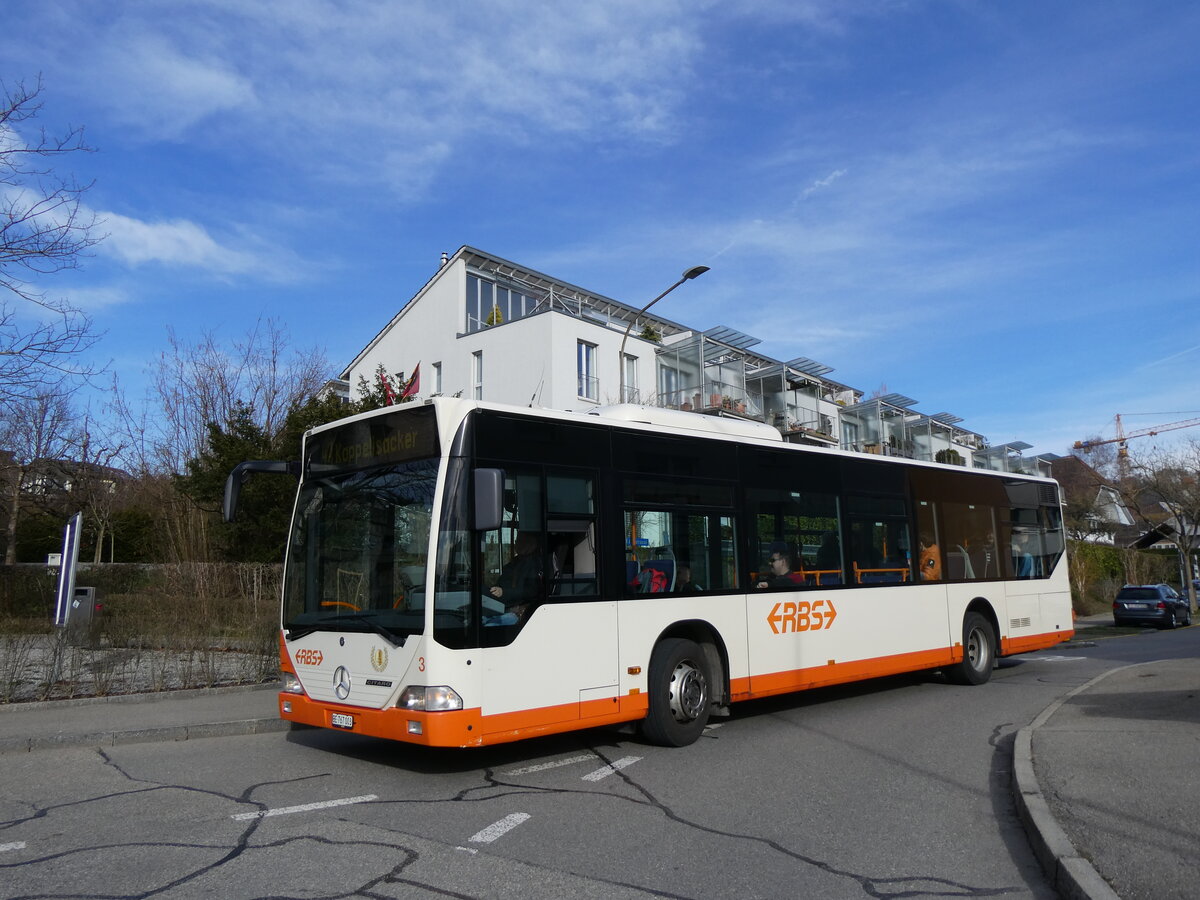 (260'051) - RBS Worblaufen - Nr. 3/BE 767'003 - Mercedes am 3. Mrz 2024 in Ittigen, Brunnenhof