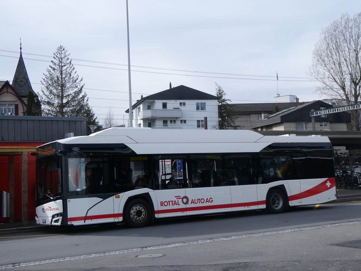 (260'223) - ARAG Ruswil - Nr. 55/LU 230'409 - eSolaris am 9. Mrz 2024 beim Bahnhof Sursee