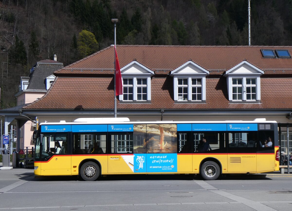 (260'942) - PostAuto Bern - BE 610'539/PID 5270 - Mercedes (ex BE 700'281; ex Schmocker, Stechelberg Nr. 2) am 2. April 2024 beim Bahnhof Interlaken Ost
