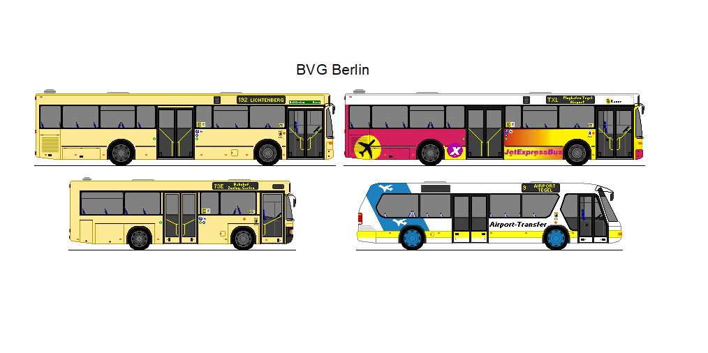 BVG Berlin - 2x Mercedes Benz O 405 N + Neoplan N 4009 + Neoplan N 8012 MIC