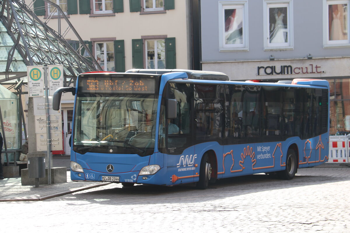 DB Regio Bus Mitte, Mainz - MZ-DB 2344 - Mercedes Benz Citaro C2 am 21. Mrz 2022 in Speyer (Aufnahme: Martin Beyer)