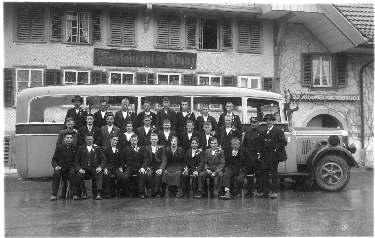 (MD123) - Aus dem Archiv: SER Langnau - Nr. 9 - Berna um 1930 in Schpbach, Restaurant Kreuz