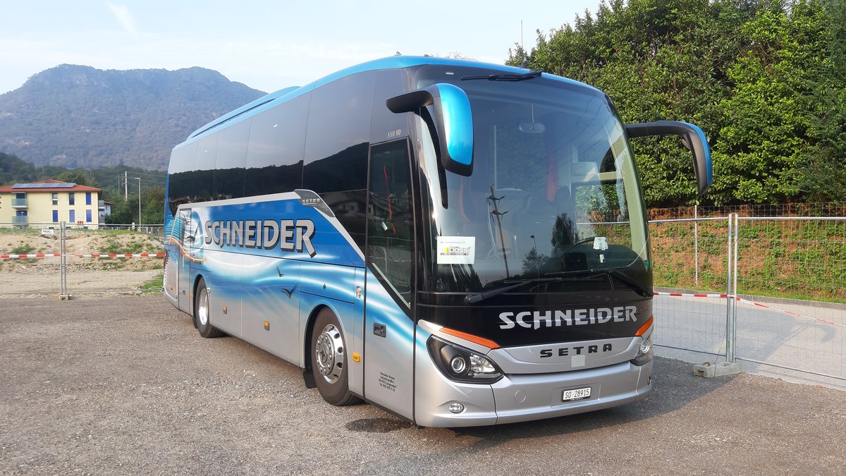 Setra S 511 HD, SO 28915, Schneider Reisen und Transport AG, Langendorf, in Taverne TI Aufgenommen am 14. September 2019