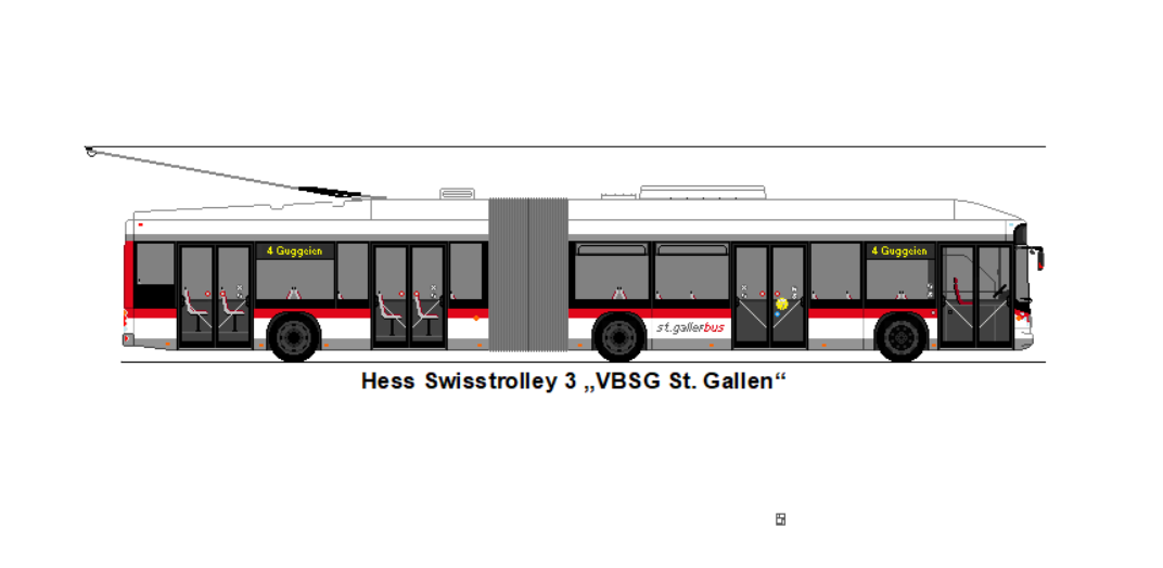 St. Gallerbus, St. Gallen - Hess Swisstrolley 3