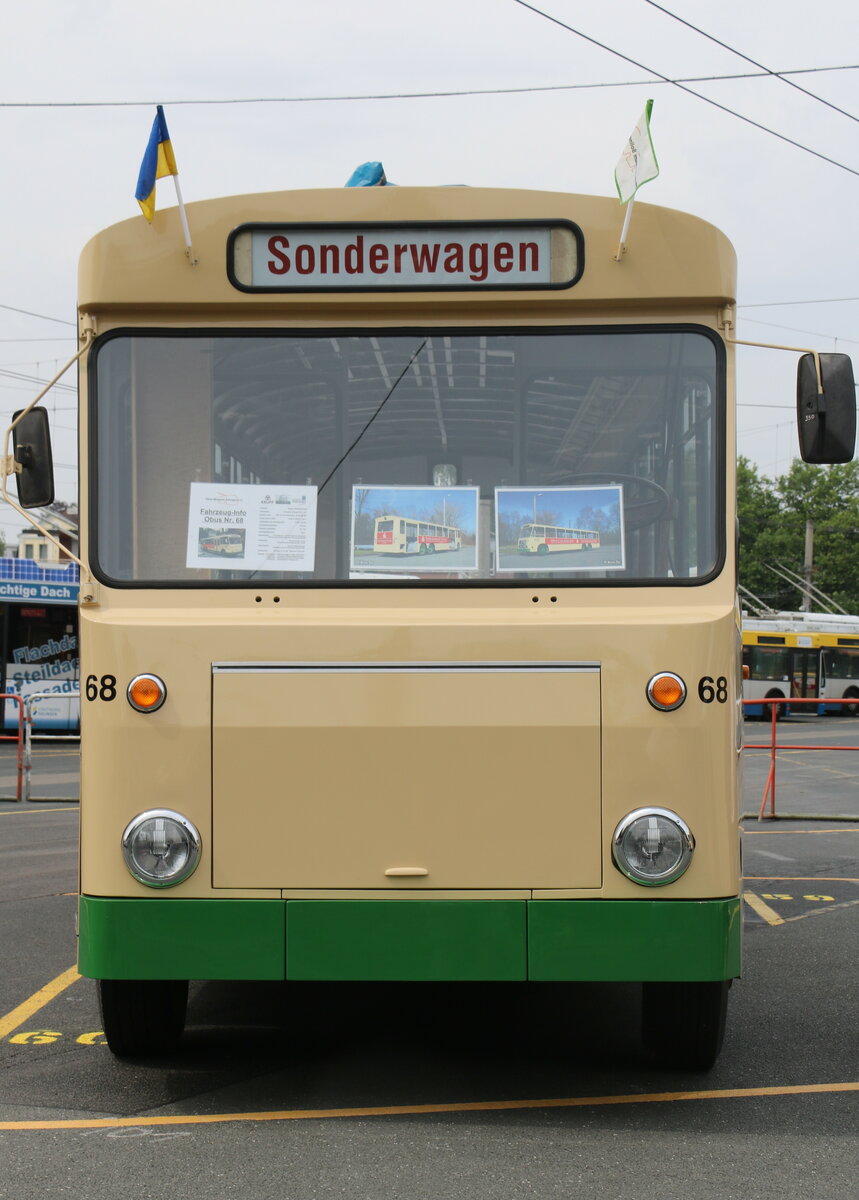 SWS Solingen - Nr. 68 - TS Krupp/Ludewig-Solingen Trolleybus (ex EPTM Mendoza/RA Nr. 51; ex SWS Solingen Nr. 68) am 19. Juni 2022 in Solingen (Aufnahme: Martin Beyer)