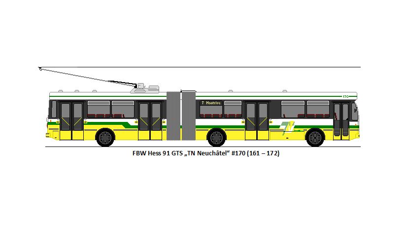 TN Neuchtel - Nr. 170 - FBW/Hess 91 GTS Gelenktrolleybus