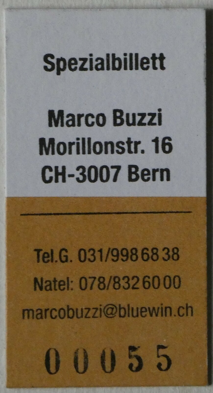 (249'079) - Buzzi-Spezialbillet am 23. April 2023 in Thun