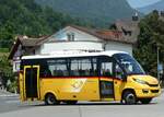 (250'854) - PostAuto Zentralschweiz - Nr. 302/OW 7400/PID 11'111 - Iveco/Rosero (ex Nr. 74; ex HW Kleinbus, Giswil) am 1. Juni 2023 beim Bahnhof Sarnen