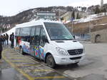 Mercedes/650532/202050---sbc-chur---nr (202'050) - SBC Chur - Nr. 114/GR 100'114 - Mercedes (ex Vorfhrfahrzeug) am 10. Mrz 2019 beim Bahnhof St. Moritz