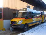 (213'292) - PostAuto Wallis - VS 243'885 - Mercedes am 2. Januar 2020 in Gstaad, Garage Kbli (Einsatz Kbli)