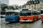 (045'334) - TL Lausanne - Nr. 258 - Saurer/Saurer + Nr. 401 - FBW/Hess am 11. Mrz 2001 in Lausanne, Dpt Borde