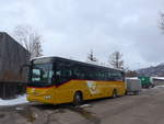 (201'347) - PostAuto Wallis - VS 445'905 - Iveco am 27. Januar 2019 in Saas-Fee, Parkhaus