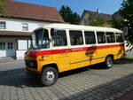 Mercedes/816550/250914---hahn-muenchen---nr (250'914) - Hahn, Mnchen - Nr. 6/M-MB 309H - Mercedes (ex Mller, CH-Ennetmoos Nr. 6; ex Portenier, CH-Adelboden Nr. 6; ex Geiger, CH-Adelboden Nr. 6) am 3. Juni 2023 in Essenbach, Schulstrasse