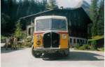 (018'717) - Geiger, Adelboden - Nr. 3/BE 1585 - Saurer/Gangloff am 25. August 1997 auf der Griesalp (25 Jahre Verkehrsverein Kiental)