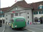 (144'856) - STI Thun - Nr. 15/BE 26'776 - Saurer/Gangloff (ex AvH Heimenschwand Nr. 5) am 9. Juni 2013 beim Bahnhof Thun