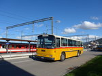 (175'404) - Gautschi, Suhr - AG 6835 - Saurer/Tscher (ex Ltscher, Neuheim Nr. 200; ex Cartek, Regensdorf; ex P 25'822) am 2. Oktober 2016 beim Bahnhof Glovelier