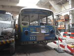 Saurer/719274/222274---vbz-zuerich-ocs-- (222'274) - VBZ Zrich (OCS) - Nr. 553 - Saurer/Saurer (ex Nr. 201) am 21. Oktober 2020 in Arbon, Saurermuseum Depot (1. Gelenkautobus der Schweiz!)