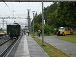 Saurer/778737/236809---mosimann-aesch---zh (236'809) - Mosimann, Aesch - ZH 26'245 - Saurer/Tscher (ex diverse Besitzer; ex Fravi, Andeer) am 5. Juni 2022 beim Bahnhof Hendschiken