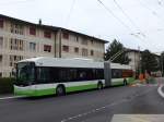 (164'829) - transN, La Chaux-de-Fonds - Nr. 140 - Hess/Hess Gelenktrolleybus (ex TN Neuchtel Nr. 140) am 15. September 2015 beim Bahnhof Marin-Epagnier