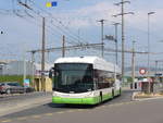 (203'631) - transN, La Chaux-de-Fonds - Nr. 145 - Hess/Hess Gelenktrolleybus (ex TN Neuchtel Nr. 145) am 13. April 2019 beim Bahnhof Marin-pagnier
