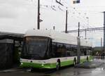 (257'545) - transN, La Chaux-de-Fonds - Nr. 162/NE 209'162 - Hess/Hess Gelenktrolleybus am 11. Dezember 2023 beim Bahnhof Marin-pagnier