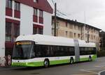 (257'571) - transN, La Chaux-de-Fonds - Nr. 162/NE 209'162 - Hess/Hess Gelenktrolleybus am 11. Dezember 2023 beim Bahnhof Marin-pagnier