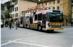 (034'009) - TN Neuchtel - Nr. 118 - NAW/Hess Gelenktrolleybus am 10. Juli 1999 in Neuchtel, Place Pury