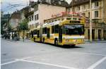 (034'023) - TN Neuchtel - Nr. 104 - NAW/Hess Gelenktrolleybus am 10. Juli 1999 in Neuchtel, Place Pury