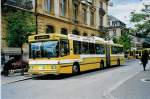 (041'823) - TN Neuchtel - Nr. 105 - NAW/Hess Gelenktrolleybus am 12. Juli 2000 in Neuchtel, Place Pury