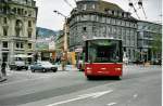 (045'812) - VB Biel - Nr. 85 - NAW/Hess Gelenktrolleybus am 19. April 2001 in Biel, Zentralplatz