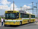 (151'468) - transN, La Chaux-de-Fonds - Nr. 116 - NAW/Hess Gelenktrolleybus (ex TN Neuchtel Nr. 116) am 12. Juni 2014 beim Bahnhof Marin