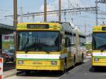 (151'486) - transN, La Chaux-de-Fonds - Nr. 108 - NAW/Hess Gelenktrolleybus (ex TN Neuchtel Nr. 108) am 12. Juni 2014 beim Bahnhof Marin